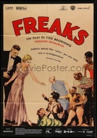 7g474 FREAKS Italian 1p R2016 Tod Browning classic, wonderful art from 1st release Belgian poster!