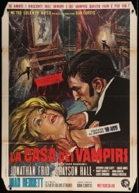 7g488 HOUSE OF DARK SHADOWS Italian 1p 1971 completely different art of vampire Barnabas Collins!