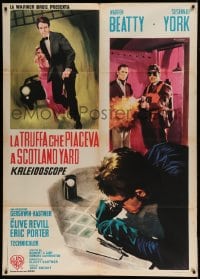 7g500 KALEIDOSCOPE Italian 1p 1966 Warren Beatty, Susannah York, different Giuliano Nistri art!