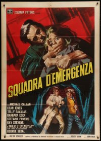 7g535 NEW INTERNS Italian 1p 1964 completely different art of Inger Stevens attacked from behind!
