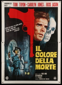 7g323 COLOR ME DEAD Italian 2p 1970 Tom Tryon remake of D.O.A., cool different artwork!