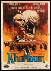 7g357 KHARTOUM Italian 2p 1966 Charlton Heston & Laurence Olivier, North African adventure!