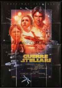 7g397 STAR WARS advance Italian 2p R1997 George Lucas classic sci-fi epic, art by Drew Struzan!