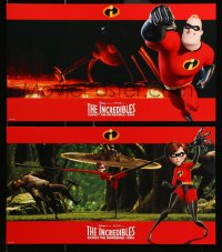 7g074 INCREDIBLES 8 10x17 LCs 2004 Disney/Pixar animated superhero family, cool widescreen images!