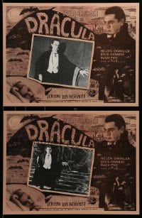 7g142 DRACULA 7 Mexican LCs R1990s Tod Browning classic, vampire Bela Lugosi in most scenes!