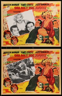 7g138 SOME LIKE IT HOT 5 Mexican LCs R1990s Marilyn Monroe, Tony Curtis, Jack Lemmon, best scenes!