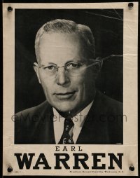7g107 EARL WARREN 11x14 political campaign 1948 running for Vice President with Thomas E. Dewey!