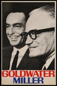 7g109 GOLDWATER MILLER 11x17 political campaign 1964 the Republican candidates for President & Vice!