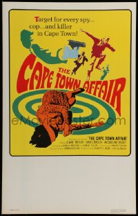7g181 CAPE TOWN AFFAIR WC 1967 Claire Trevor, James Brolin, cool psychedelic art & design!