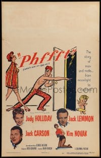 7g253 PHFFFT WC 1954 Jack Lemmon, Kim Novak & Judy Holliday, written by George Axelrod!