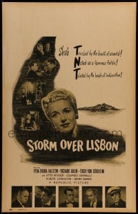 7g281 STORM OVER LISBON WC 1944 Vera Ralston, Erich von Stroheim & Richard Arlen, cool montage!