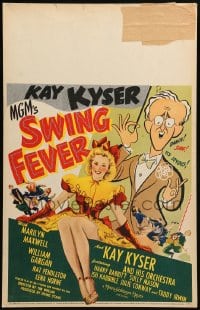 7g283 SWING FEVER WC 1944 great Al Hirschfeld art of Kay Kyser, sexy Marilyn Maxwell, rare!