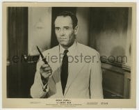 7h157 12 ANGRY MEN 8x10.25 still 1957 c/u of Henry Fonda with knife he bought, Sidney Lumet classic