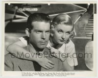7h158 13 HOURS BY AIR 8x10.25 still 1936 best close up of Fred MacMurray & sexy Joan Bennett!