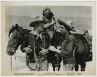 7h161 3 GODFATHERS 8x10.25 still 1949 John Wayne, Harry Carey Jr. & Pedro Armendariz in desert!