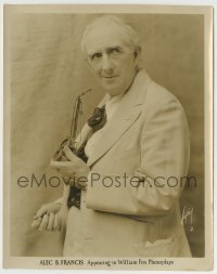 7h178 ALEC B. FRANCIS 8x10 still 1920s great close portrait holding huge tobacco pipe by Autrey!