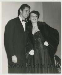 7h193 ANGELA LANSBURY 7.75x10 still 1950s with interior decorator husband Peter Shaw at premiere!