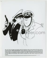 7h201 ARMED & DANGEROUS 8x10 still 1986 great Al Hirschfeld art of Eugene Levy & John Candy!