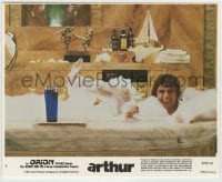 7h012 ARTHUR 8x10 mini LC #3 1981 wacky image of drunken millionaire Dudley Moore in bubble bath!