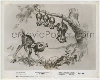 7h210 BAMBI 8.25x10.25 still R1948 Walt Disney cartoon deer classic, great art with opossum family!
