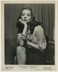 7h243 BODY & SOUL 8x10.25 still 1947 best seated portrait of sexy Hazel Brooks in low-cut top!