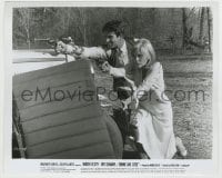 7h248 BONNIE & CLYDE 8.25x10.25 still 1967 classic c/u of Warren Beatty & Faye Dunaway in shootout