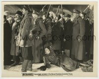7h259 BRITISH AGENT 8x10 still 1934 scared Kay Francis on ground surrounded by men with guns!