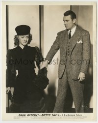 7h327 DARK VICTORY 8x10 still 1939 George Brent grabs Bette Davis in wonderful fur outfit!