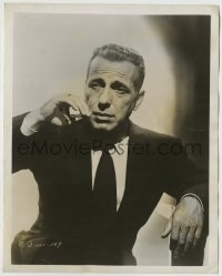 7h334 DEAD RECKONING 8x10.25 still 1947 best close portrait of Humphrey Bogart smoking a cigar!