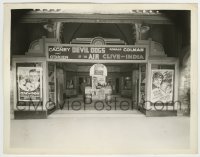 7h344 DEVIL DOGS OF THE AIR/CLIVE OF INDIA candid 8x10.25 still 1935 incredible theater front, rare!