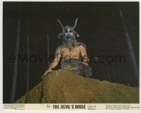7h036 DEVIL'S BRIDE color 8x10 still 1968 Terence Fisher horror, best c/u of the Goat of Mendes!
