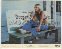 7h038 DIRTY MARY CRAZY LARRY 8x10 mini LC #3 1974 sexy Susan George eating popsicle on bench!