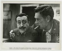 7h363 DR. STRANGELOVE 8x10 still 1964 great c/u of Sterling Hayden with arm around Peter Sellers!