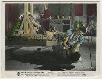 7h057 HOUSE OF WAX 3D color 8x10.25 still 1953 image of Charles Bronson choking guy by guillotine!