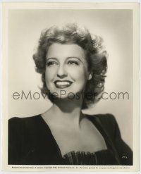 7h522 JEANETTE MACDONALD 8.25x10 still 1943 smiling head & shoulders portrait showing her teeth!