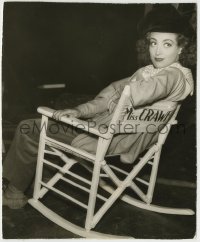 7h531 JOAN CRAWFORD deluxe 8.25x10 still 1936 in rocking director's chair from Love on the Run!