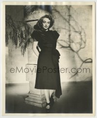 7h532 JOAN CRAWFORD deluxe 8x10 still 1940s full-length posing by stone column by Bert Six!