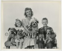 7h579 LIFE WITH BLONDIE 8.25x10 still 1945 Penny Singleton w/ kids + Daisy & puppies by Ned Scott!