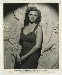 7h610 MADELEINE LEBEAU 8x10 key book still 1940s beautiful French actress against cool background!