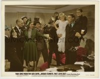 7h080 MEET JOHN DOE color-glos 7.75x10 still 1941 Gary Cooper with little people, Stanwyck, Capra