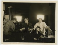 7h645 MEN IN WHITE candid 8x10.25 still 1934 director Boleslawski, Kruger, Gable & Hersholt on set!