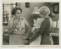 7h672 MY PAST 8x10 still 1931 Bebe Daniels suspicious of Joan Blondell bearing a large gift!