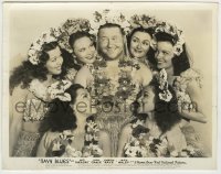 7h678 NAVY BLUES 8x10.25 still 1941 happy Jack Oakie surrounded by lots of Hawaiian beauties!