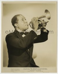 7h681 NEW ORLEANS 8x10.25 still 1947 wonderful c/u of young Louis Armstrong playing coronet trumpet!