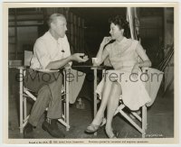 7h704 ON THE BEACH candid 8.25x10 still 1959 Ava Gardner talking to Fred Astaire on the set!