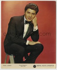 7h090 PAUL ANKA color 8x10 music publicity still 1960s the singing idol with General Artists Corp!
