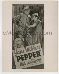 7h722 PEPPER 8x10.25 still 1936 art of Jane Withers & Irvin S. Cobb used on the three-sheet!