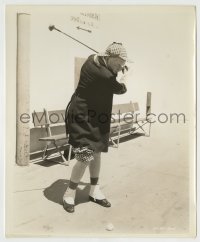 7h735 POPPY candid 8x9.75 still 1936 W.C. Fields showing his friends how to play golf on studio lot!