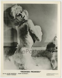 7h745 PROMISES PROMISES 8x10.25 still 1963 c/u of sexy naked Jayne Mansfield in bubble bath!