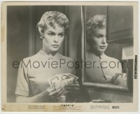 7h746 PSYCHO 8x10.25 still 1960 sexy Janet Leigh in car lot bathroom with money, Hitchcock classic